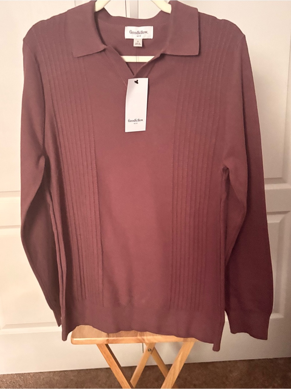 Goodfellow & Co Men’s Mauve V-Neck Knit Sweater
